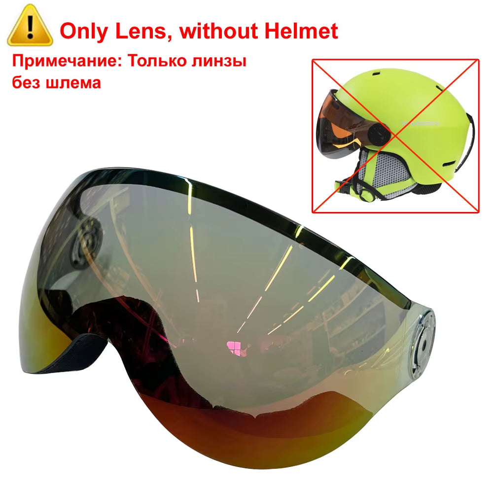 MOON Skiing Helmet Goggles Integrally-Molded PC+EPS High-Quality Ski Helmet Outdoor Sports Ski Snowboard Skateboard Helmets