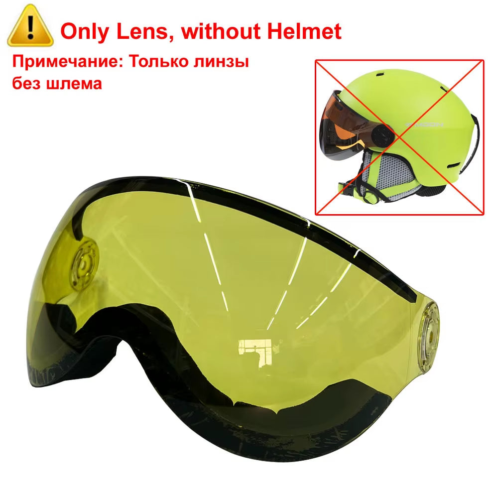 MOON Skiing Helmet Goggles Integrally-Molded PC+EPS High-Quality Ski Helmet Outdoor Sports Ski Snowboard Skateboard Helmets