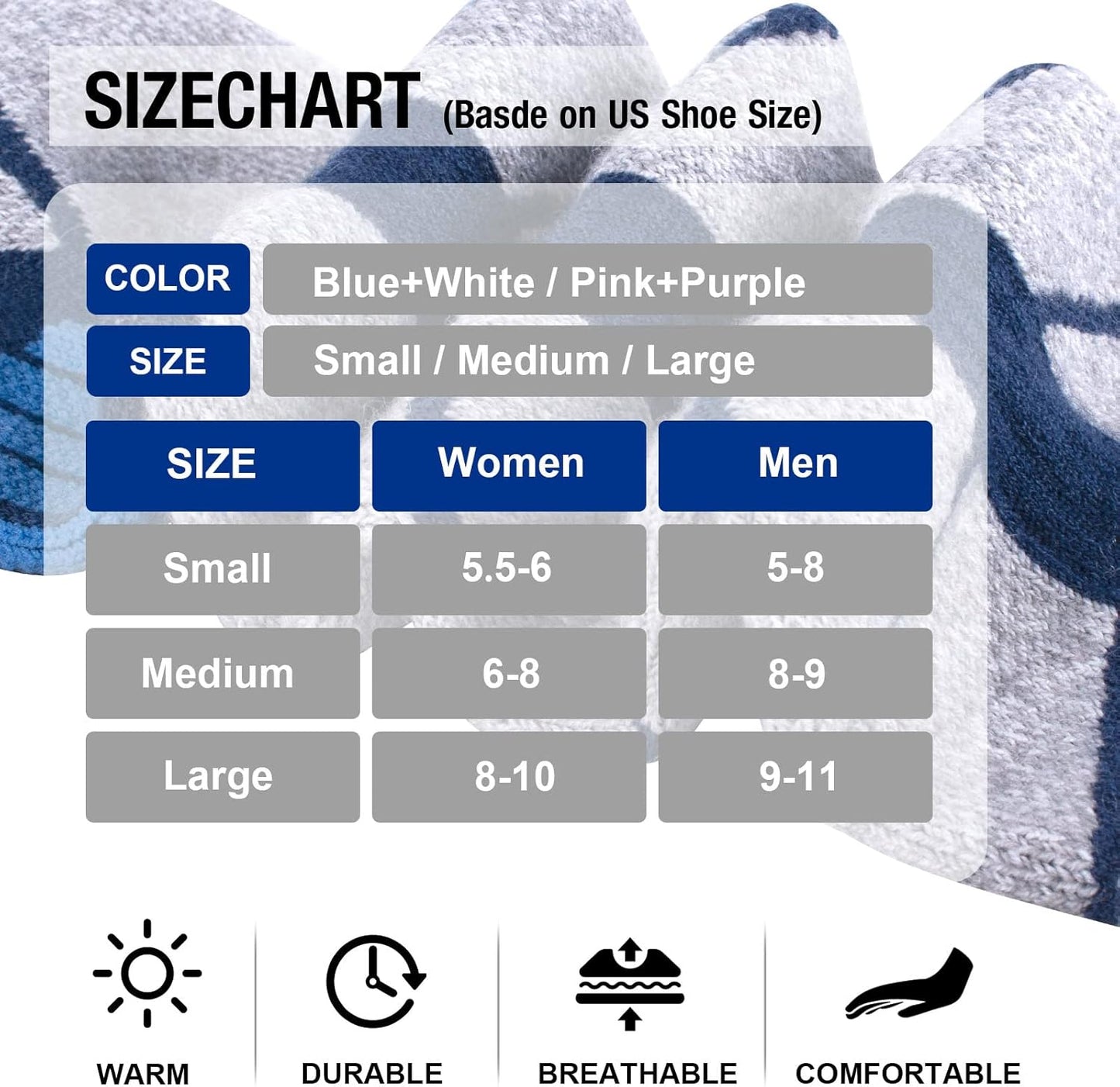 2 Packs Merino Wool Ski Socks,Women Men Snowboarding Socks for Skiing Winter Gift Outdoor Sports Performance Socks